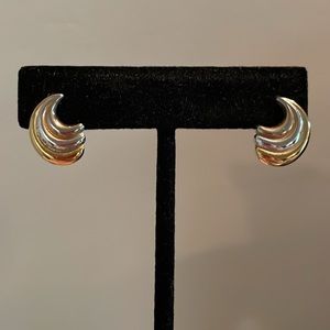 Gold and silver tone earrings